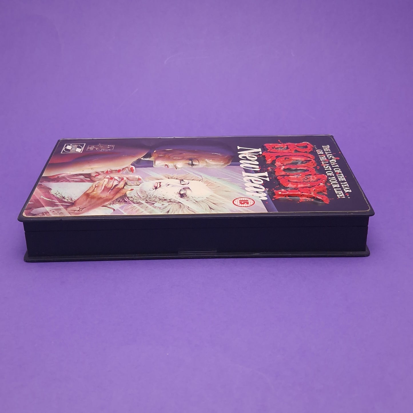VHS Video ☆ BLOODY NEW YEAR 3D Case Tape Cassette 1986 80s Vintage Horror