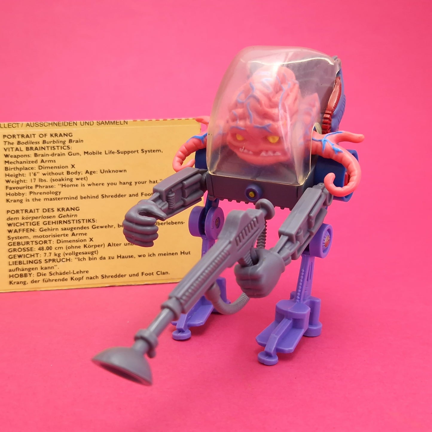 TEENAGE MUTANT NINJA TURTLES ☆ KRANG Vintage Action Figure ☆ 90s Loose Complete