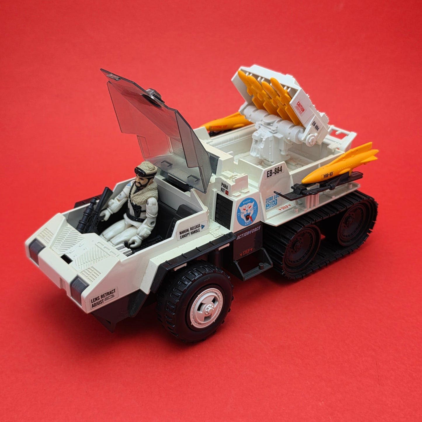 GI JOE ☆ SNOWCAT & FROSTBITE V1 Driver Figure ☆ Action Force Hasbro 1985