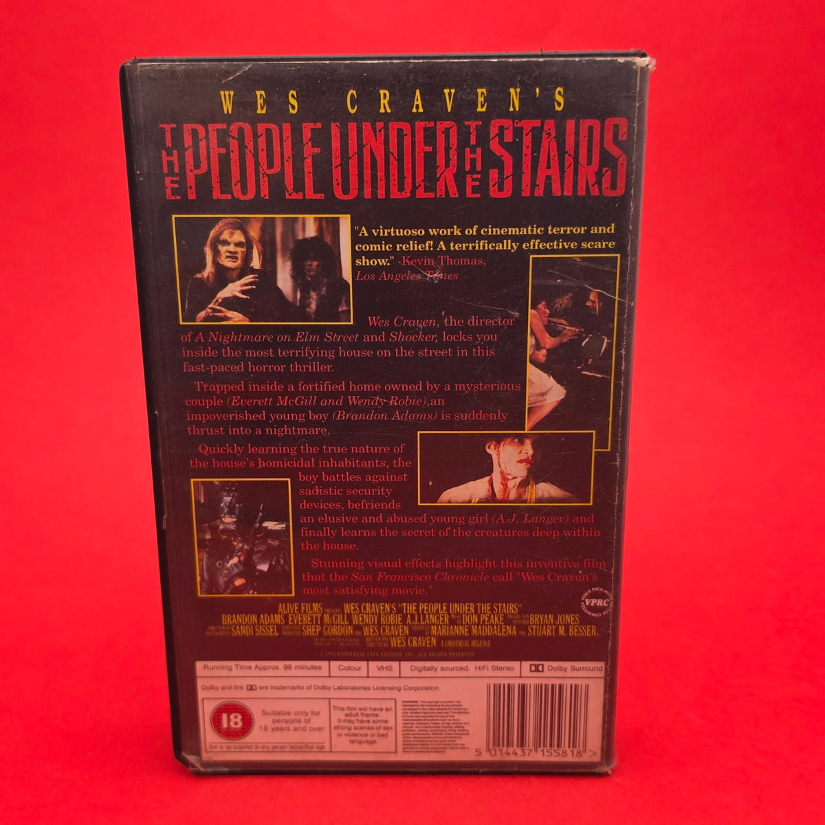 VHS Video ☆ THE PEOPLE UNDER THE STAIRS ☆ 18 Cert Ex Rental Big Box Vintage Tape