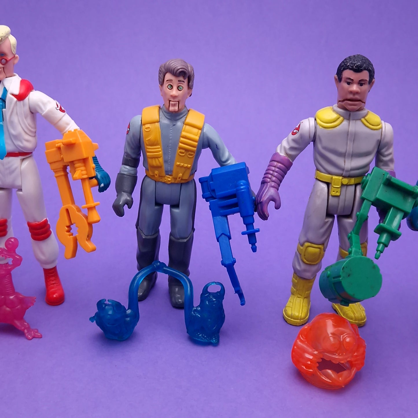GHOSTBUSTERS ☆ FRIGHT FEATURES SET OF 5 Vintage Figure ☆ COMPLETE 80s Kenner