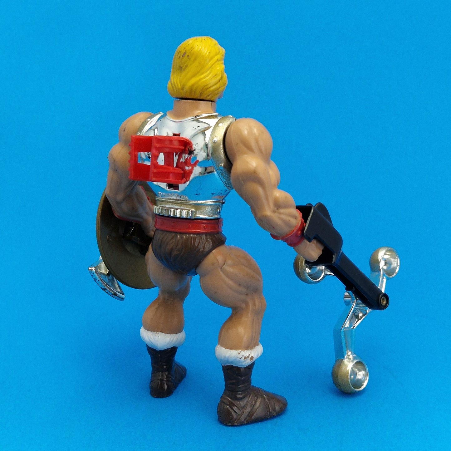 MASTERS OF THE UNIVERSE ☆ FLYING FISTS HE-MAN Vintage Figure ☆ MOTU Complete 80s Mattel Original