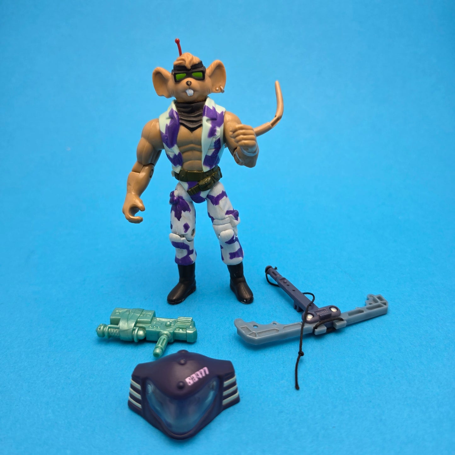 BIKER MICE FROM MARS ☆ TAIL-WHIPPIN THROTTLE FREEDOM FIGHTER Vintage Figure ☆ 90s