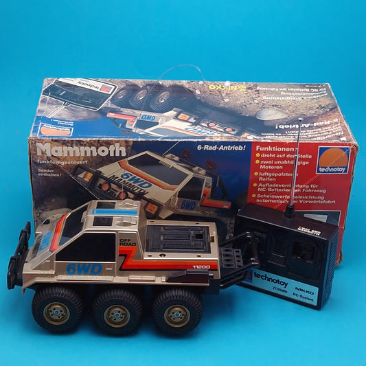 NIKKO ☆ MAMMOTH R/C Car 1983 BOXED 6WD Off-Road 1/18th Spares Repairs ☆ Vintage Controller