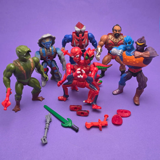 MASTERS OF THE UNIVERSE ☆ 6x Bundle MEKANECK MODULOK KOBRA KHAN JITSU TWO-BAD Vintage Figure ☆ MOTU 80s Mattel