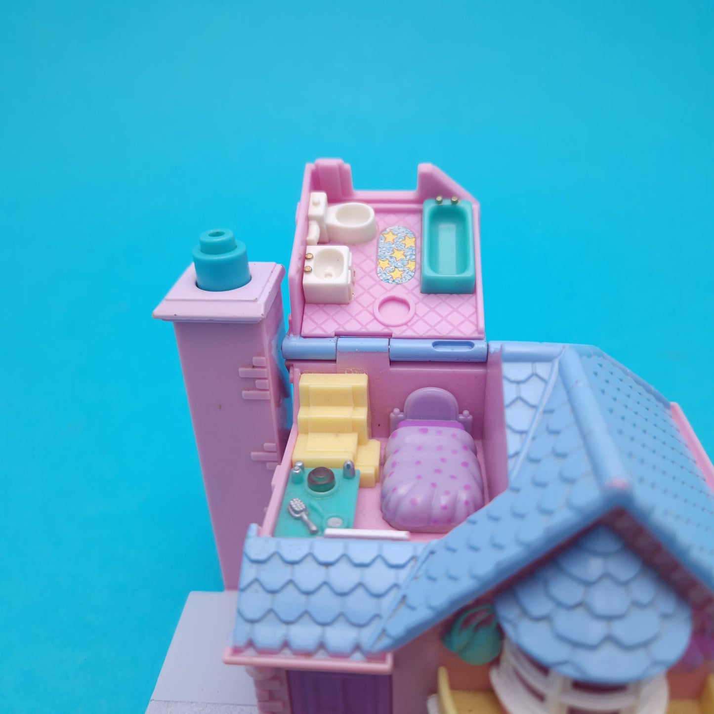 POLLY POCKET ☆ BAY WINDOW HOUSE Vintage Figure Playset Complete ☆ Original 1993