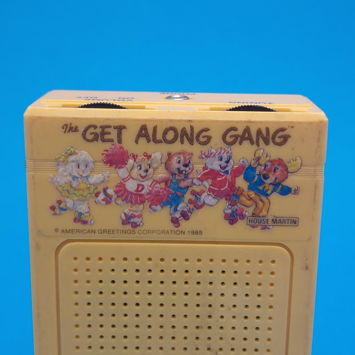 THE GET ALONG GANG ☆ House Martin Pocket Transiter Radio Am Yellow Vintage ☆ Loose 80s