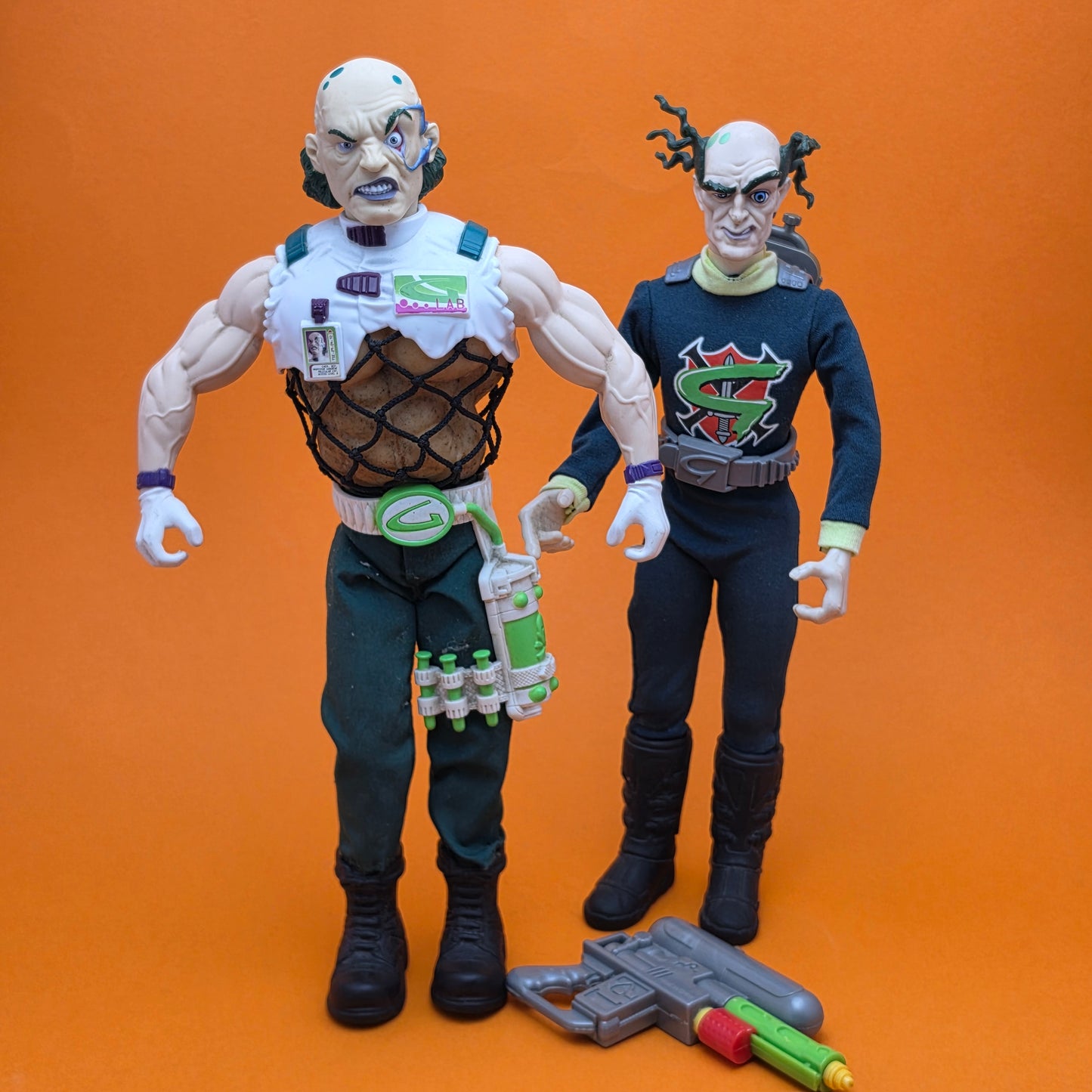 ACTION MAN ☆ Professor Dr Gangrene Toxic Backpack Figure ☆ Vintage HASBRO 90's Loose