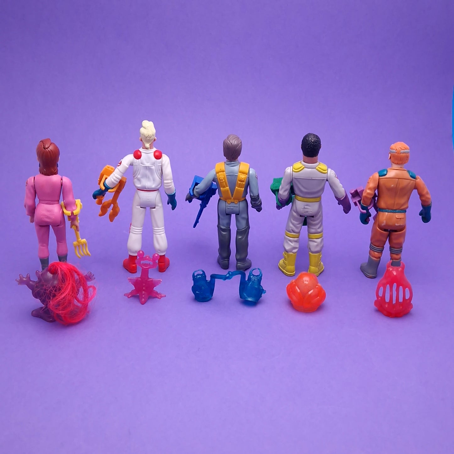 GHOSTBUSTERS ☆ FRIGHT FEATURES SET OF 5 Vintage Figure ☆ COMPLETE 80s Kenner