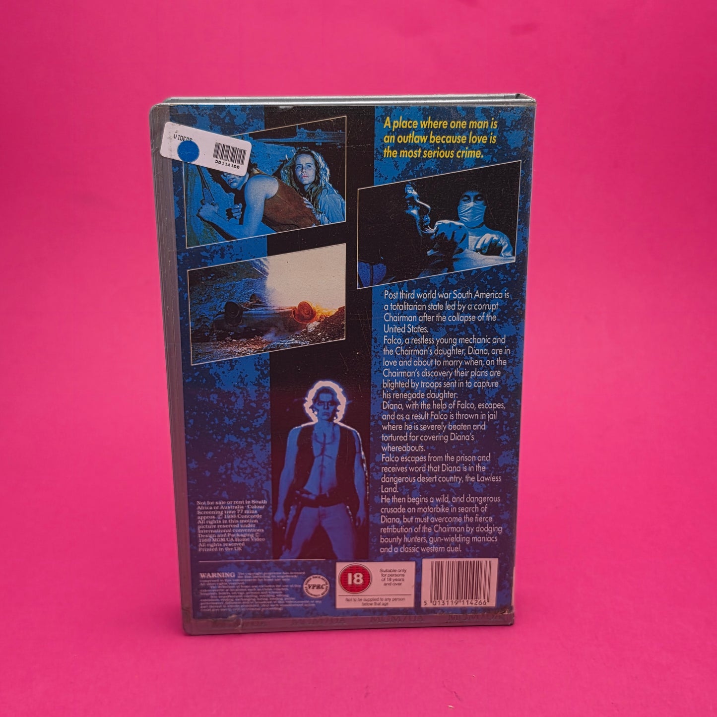 VHS Video ☆ THE LAWLESS LAND 1988 ☆ 18 Cert Big Box Ex Rental Vintage MGM UK