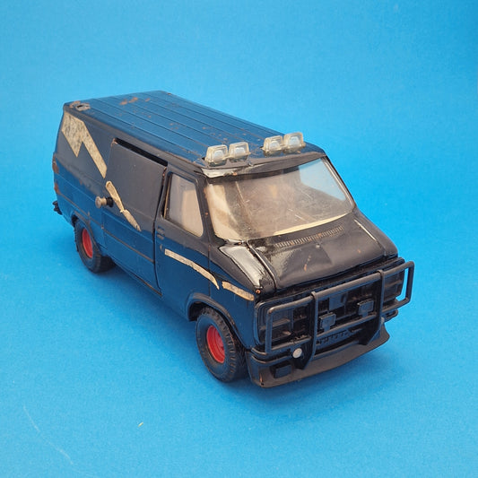 THE A-TEAM ☆ DIE CAST Metal VAN Sliding Door & MR T Vintage Figure Vehicle ☆ 1983 Loose ERTL