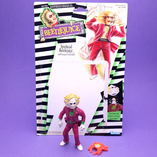 BEETLEJUICE ☆ SPIN HEAD Beetlejuice Complete Vintage Figure ☆ Loose 90s