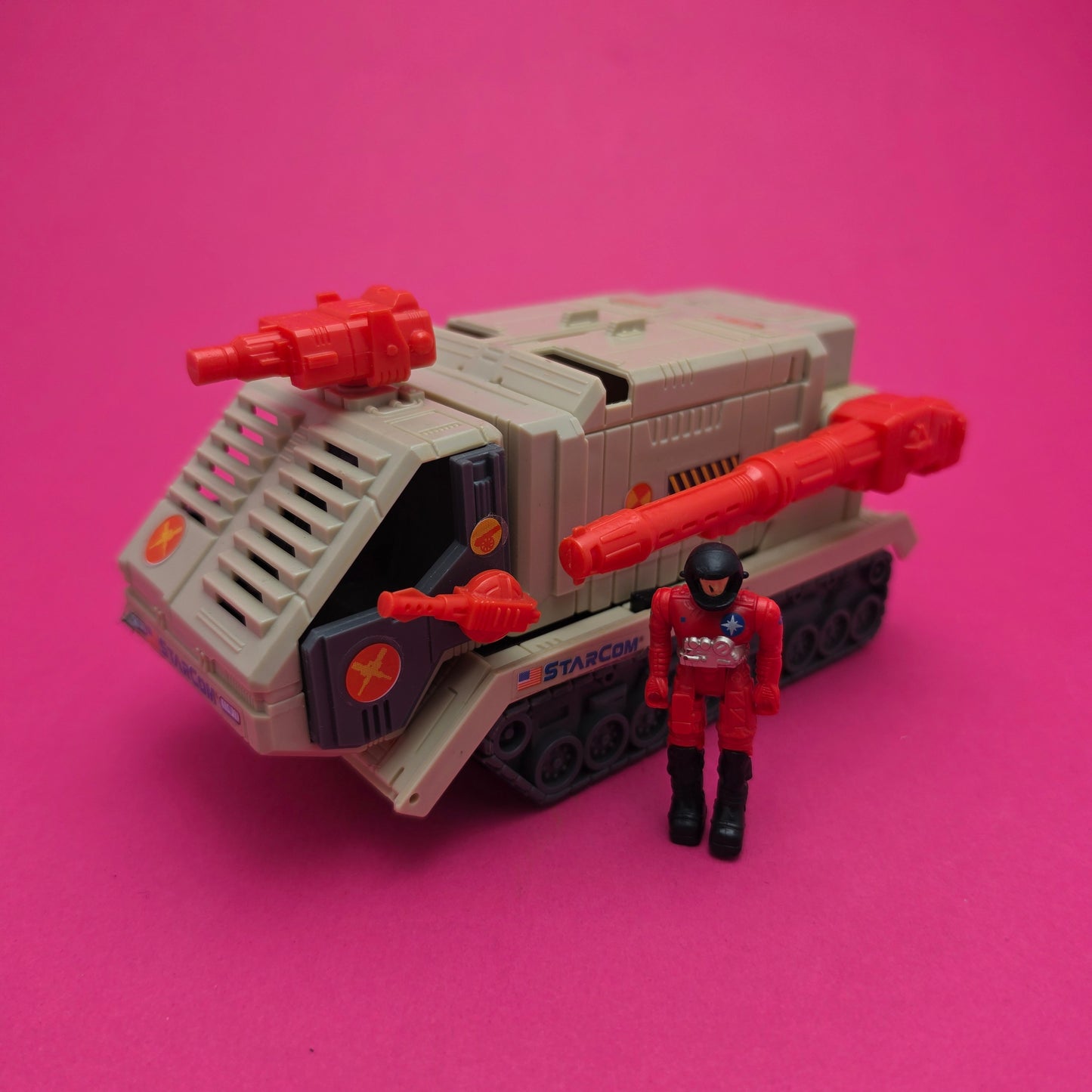 STARCOM ☆ SKYROLLER With Pfc. Shawn Reed Figure Vehicle ☆ 80's Loose Vintage Coleco Mattel