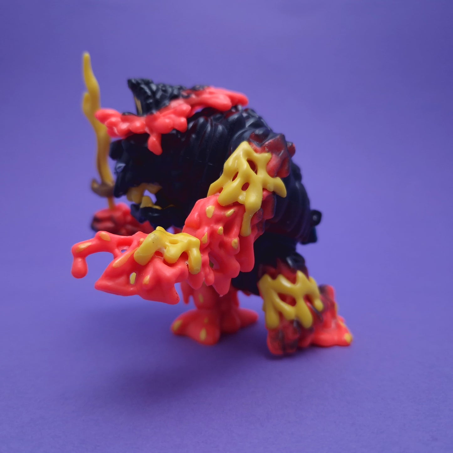 MIGHTY MAX ☆ MELTS LAVA BEAST Battle Warrior Vintage Figure Playset ☆ Complete Loose