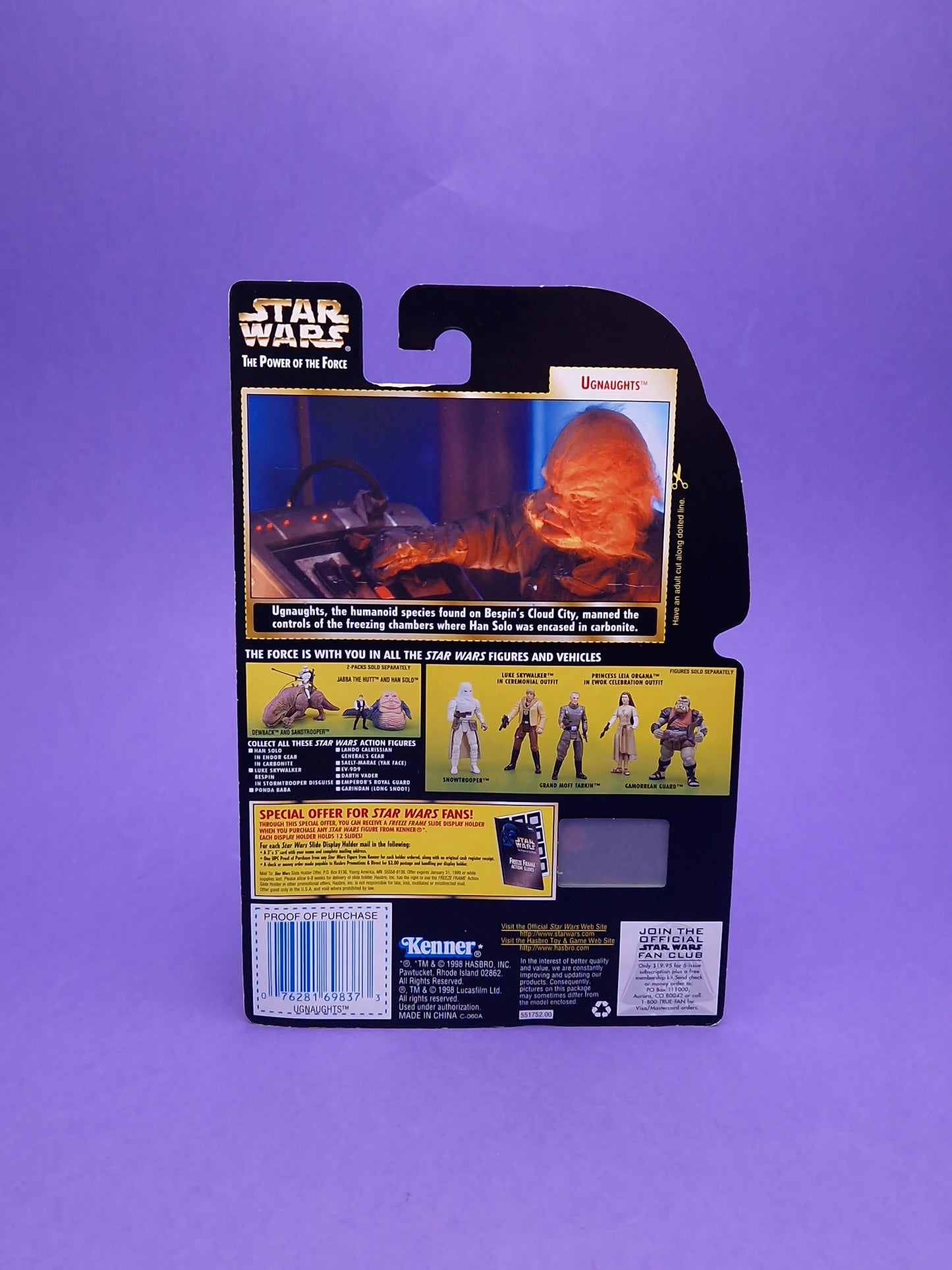 STAR WARS POTF ☆ UGNAUGHTS FREEZE FRAME Figure ☆ MOC Sealed Carded Kenner Power of the Force