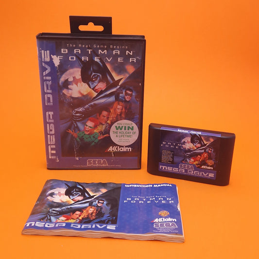 SEGA MEGA DRIVE ☆ BATMAN FOREVER ☆ Vintage Retro Game CIB Manual Boxed