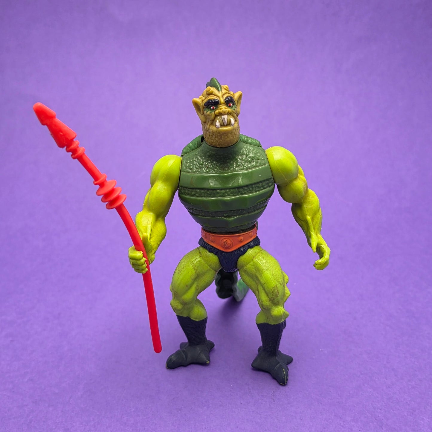 MASTERS OF THE UNIVERSE ☆ WHIPLASH Vintage Figure ☆ MOTU Loose 80s Mattel