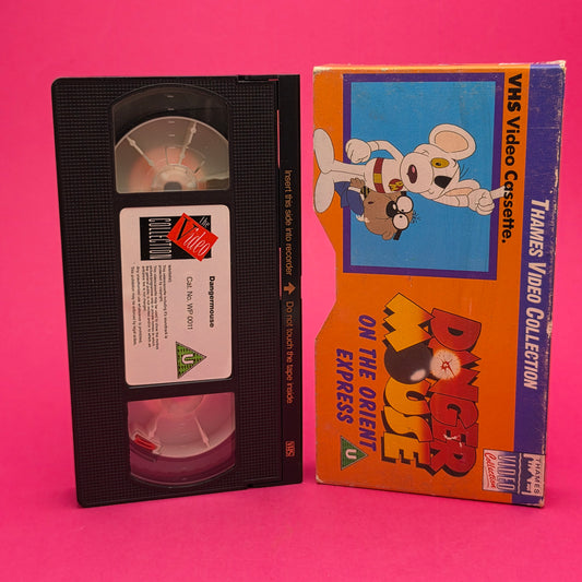 VHS Video ☆ DANGER MOUSE On The Orient Express ☆ U Cert Vintage Tape Card Sleeve