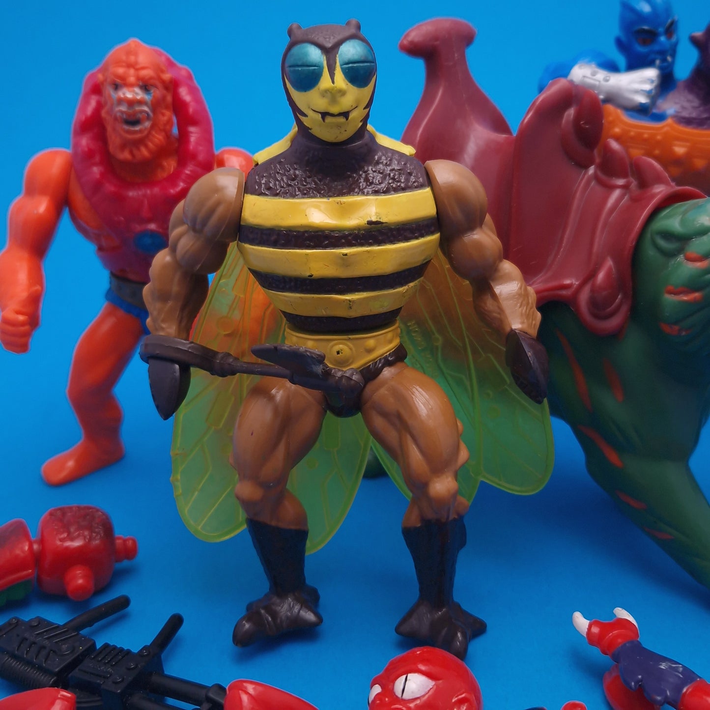 MASTERS OF THE UNIVERSE ☆ 6x Bundle SKELETOR BUZZ OFF BEASTMAN TWO-BAD Vintage Figure ☆ MOTU Loose 80s Mattel