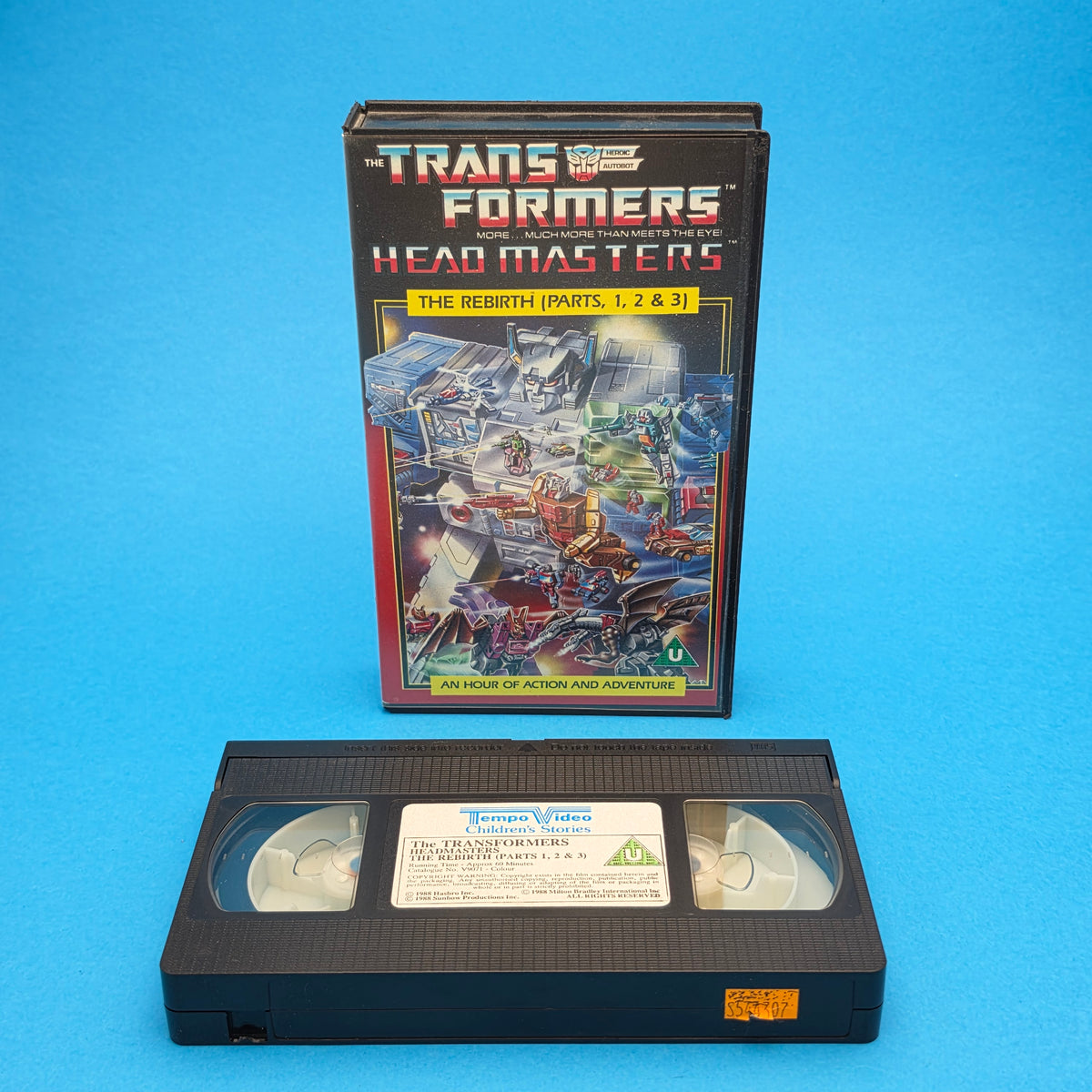 VHS Video ☆ TRANSFORMERS HEADMASTERS REBIRTH 1,2 & 3 ☆ U Cert Vintage Tape U