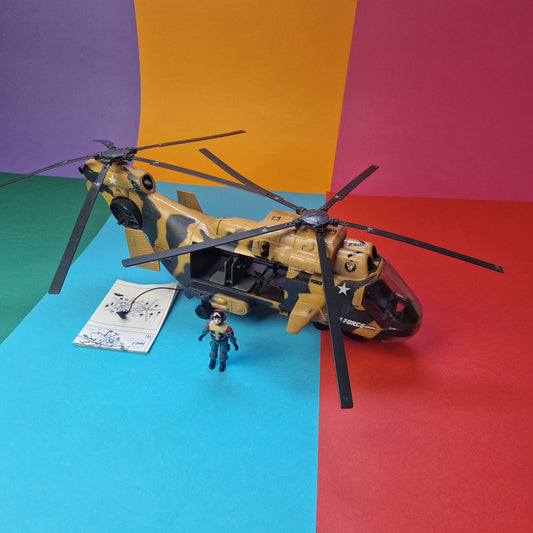 ACTION FORCE ☆ TOMAHAWK HELICOPTER Vehicle Lift Ticket Figure ☆ G.I JOE Hasbro 1986