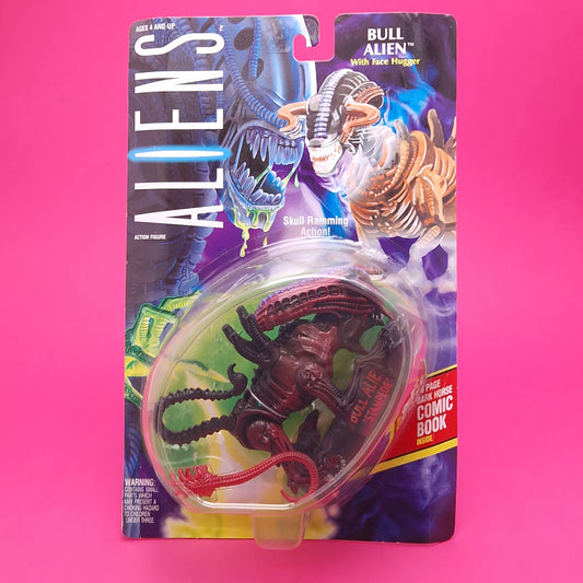 ALIENS BULL ALIEN Vintage Figure ☆ Sealed MOC Carded 90s Kenner Original