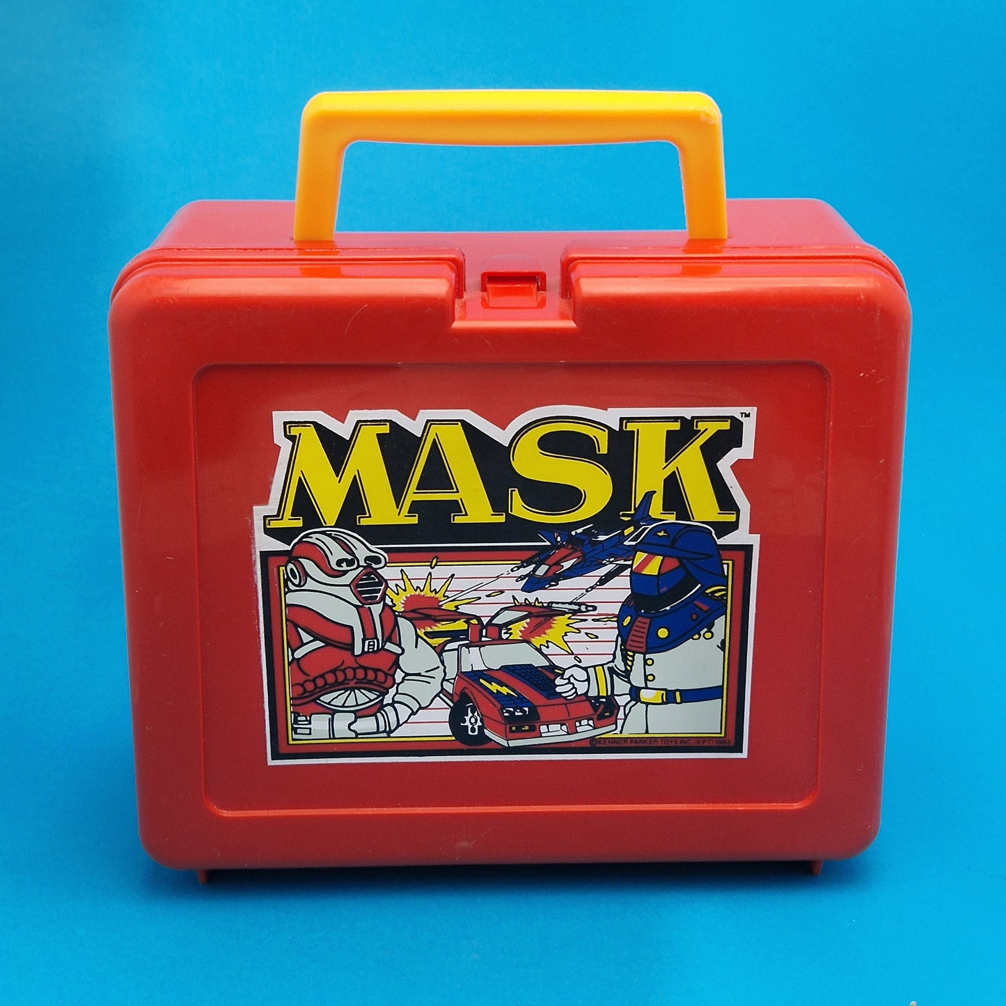 M.A.S.K ☆ LUNCH BOX & THERMOS FLASK Grey/Red ☆ UNUSED Bluebird Vintage 80s Loose