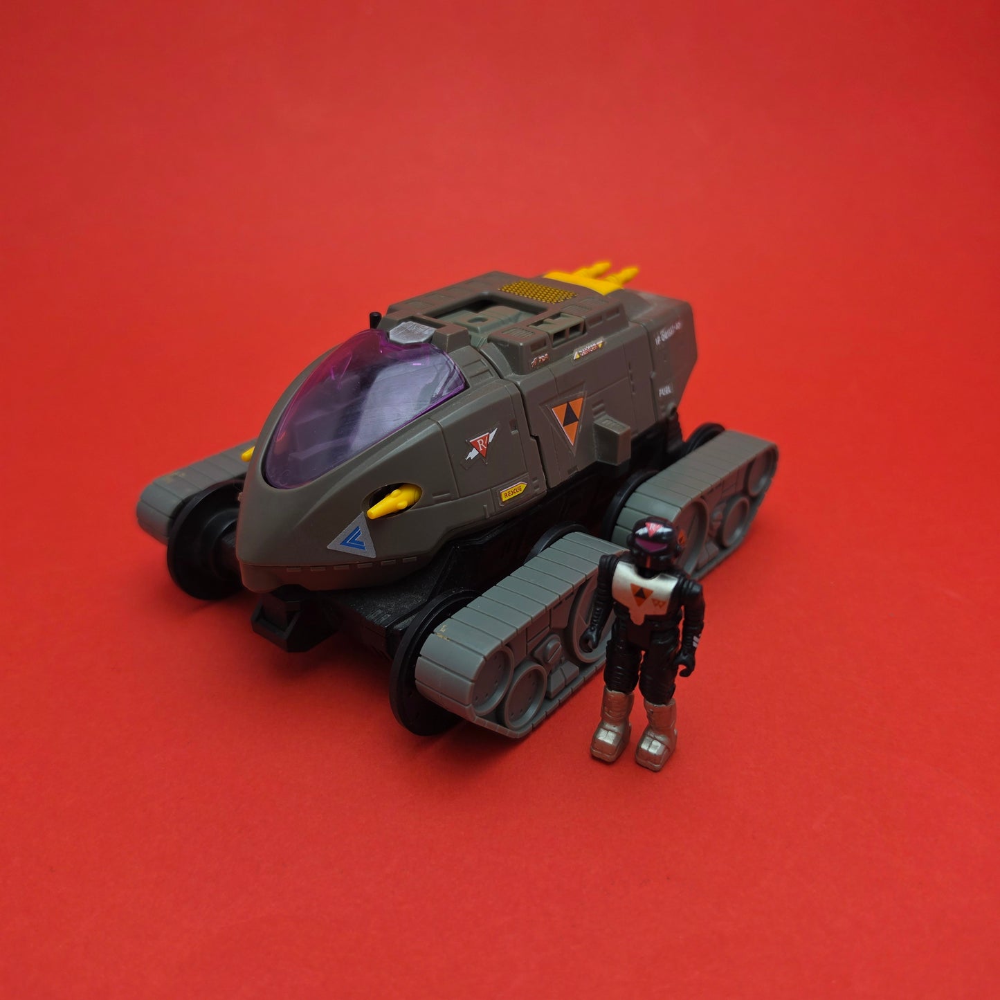 STARCOM ☆ SHADOW RAIDER With Captain Battlecron Figure Vehicle ☆ 80's Loose Vintage Coleco Mattel