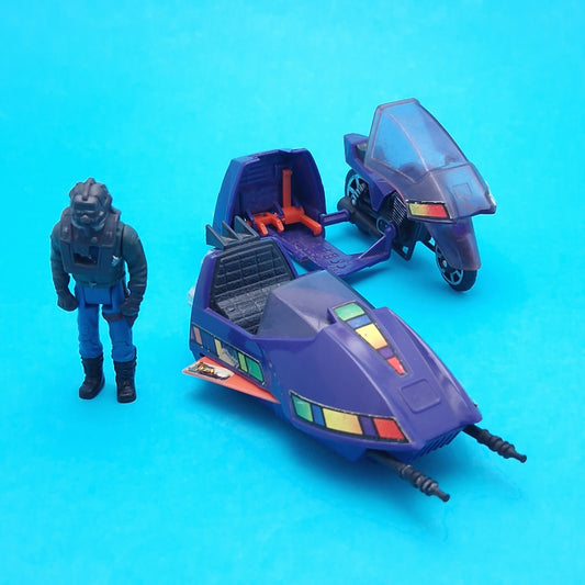 M.A.S.K ☆ PIRANHA SLY RAX Complete Vintage Figure Vehicle ☆ MASK Kenner 80s Loose