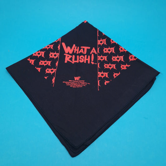 WWF MERCHANDISE ☆ LEIGON OF DOOM BANDANA HEAD SCARF Vintage Wrestling ☆ Original 90s Black / Red