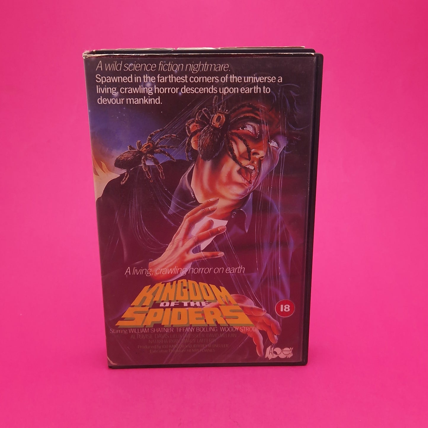 VHS Video ☆ KINGDOM OF THE SPIDERS ☆ 70s Big Box Ex Rental Vintage 18 cert