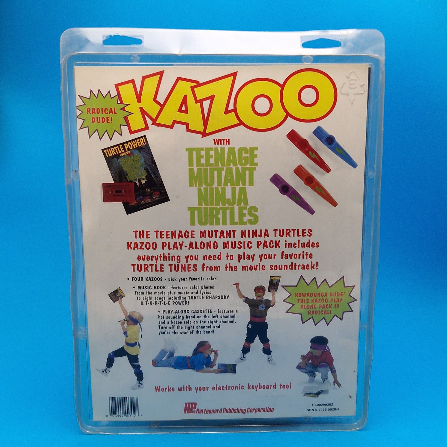 TEENAGE MUTANT NINJA TURTLES ☆ Turtle Power KAZOO Cassette Set Book SEALED Vintage ☆ 90s RARE HP