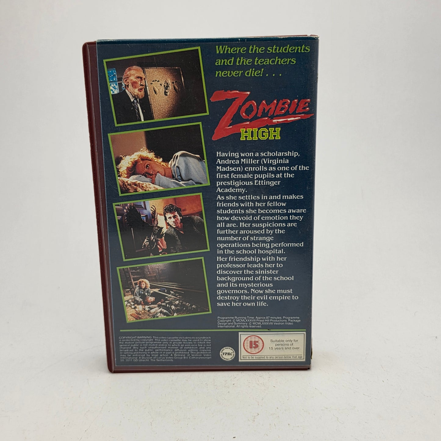 VHS Video ☆ ZOMBIE HIGH 1991 ☆ 15 Cert Big Box Ex-Rental Vintage Tape