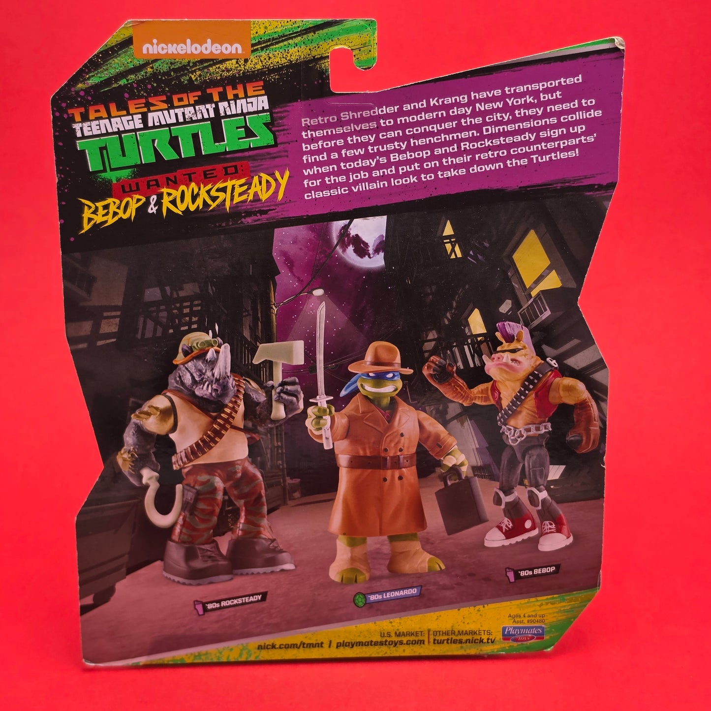 TEENAGE MUTANT NINJA TURTLES ☆ TALES WANTED 80s BEBOP & ROCKSTEADY Figures ☆ Carded
