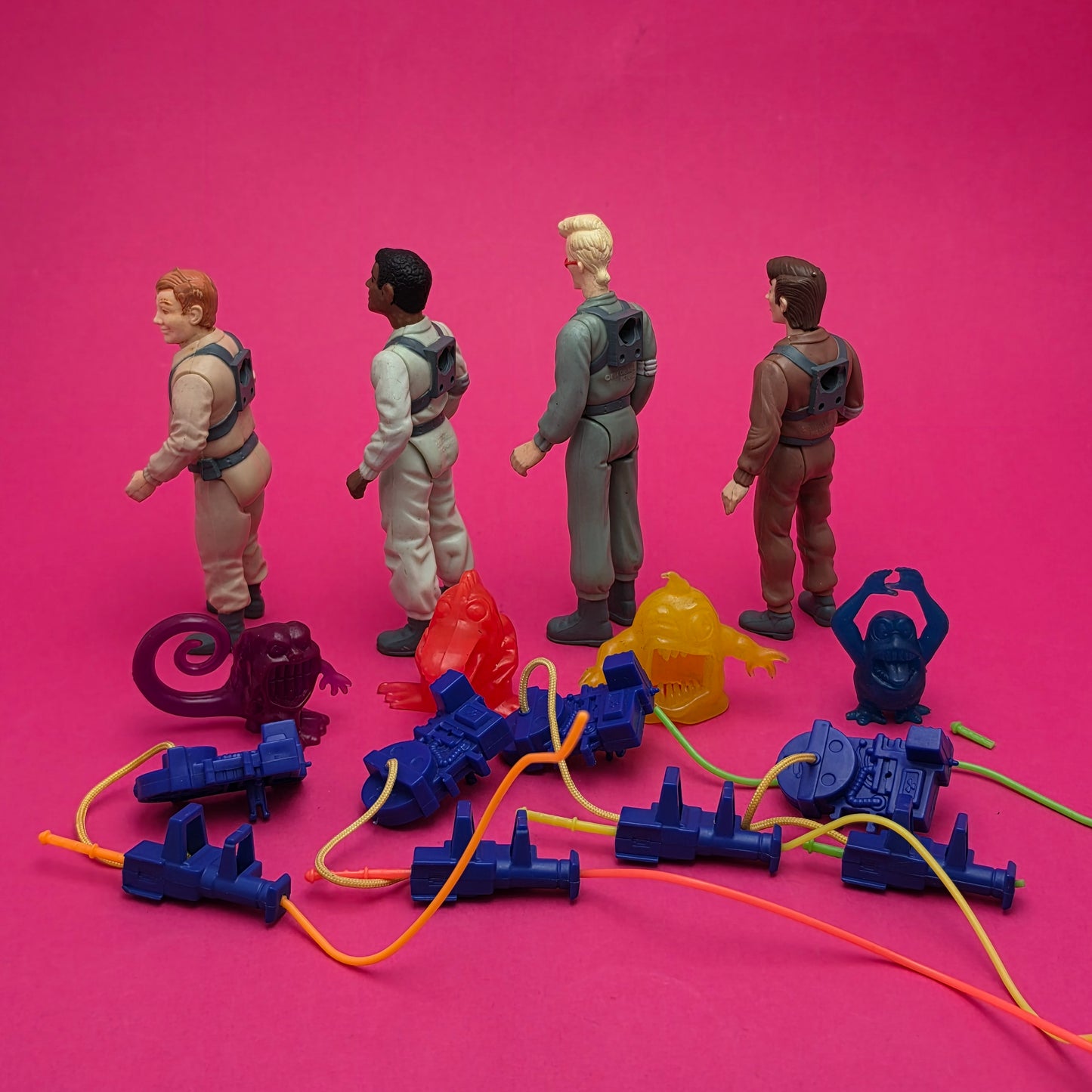 GHOSTBUSTERS ☆ ORIGINAL SET OF 4 Vintage Figure ☆ Loose 80s Kenner Complete
