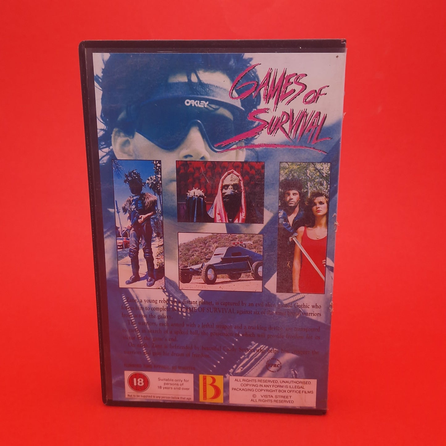 VHS Video ☆ GAMES OF SURVIVAL ☆ Horror 80s Big Box Ex Rental Vintage 18