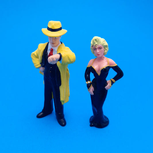 DICK TRACEY ☆ BREATHLESS & TRACEY PVC Applause Store Model Vintage Figure ☆ Madonna Loose 1990's