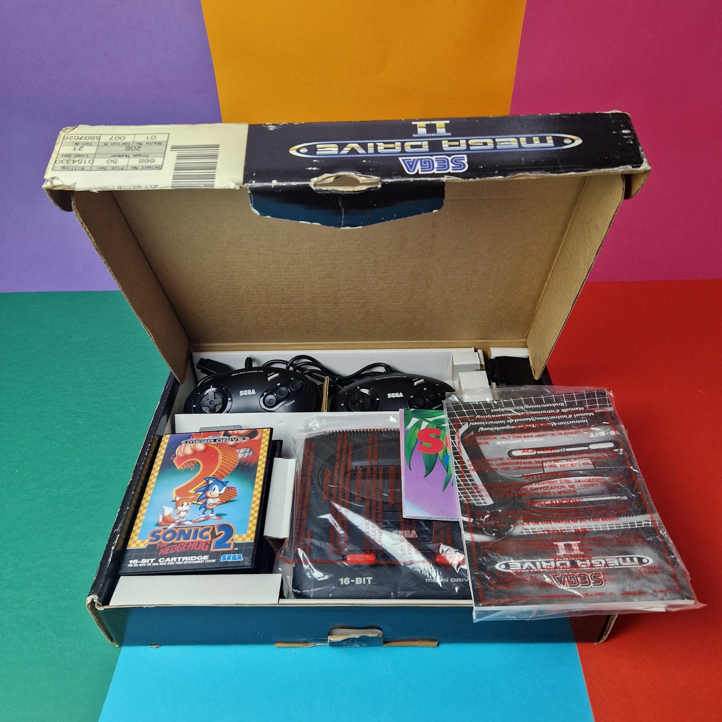 SEGA MEGADRIVE ☆ MEAGDRIVE 2 BOXED SONIC MEGA GAMES 1 Bundle CONSOLE ☆ Vintage Retro Controllers