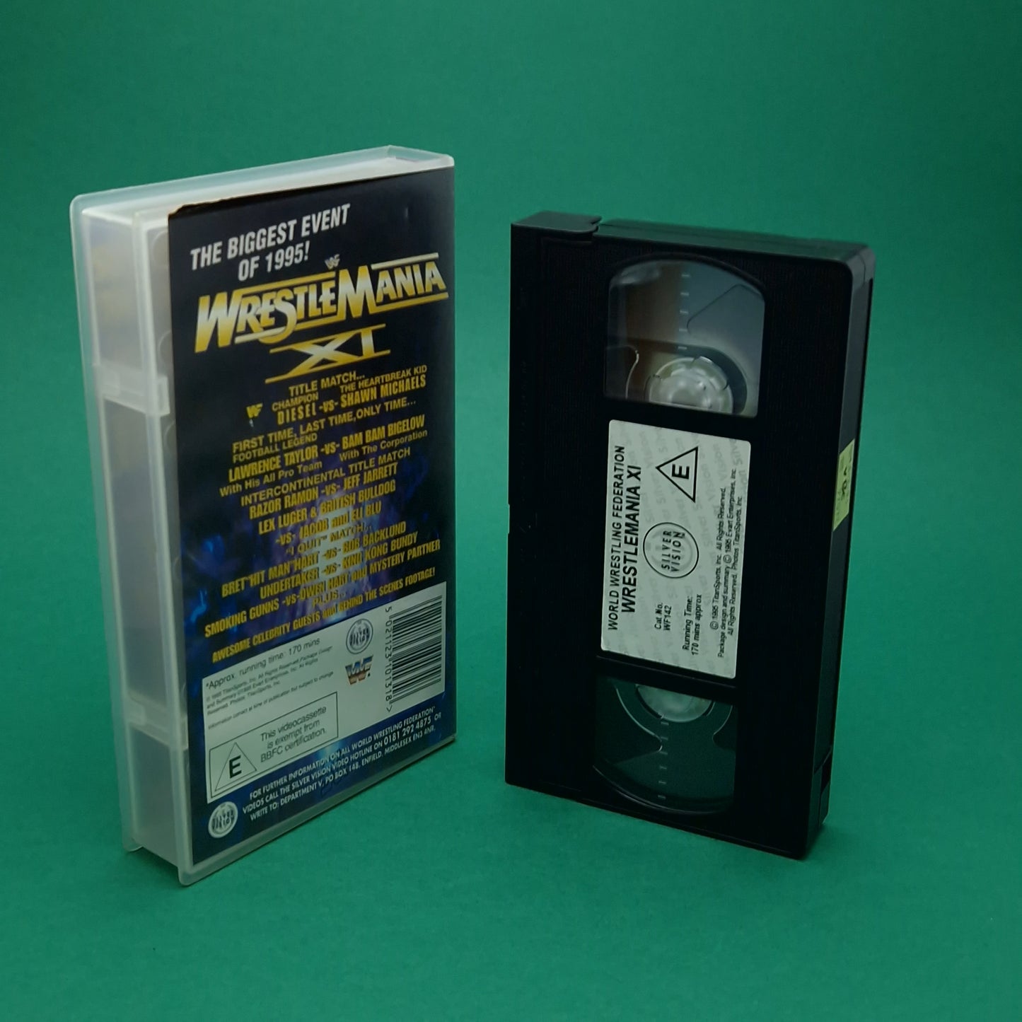 VHS Video ☆ WWF WRESTLEMANIA 11 UK Tape Cassette ☆ Silver Vision Vintage