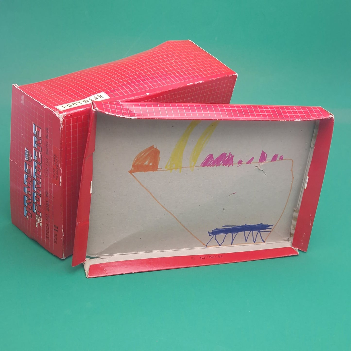 TRANSFORMERS G1 ☆ 1984 Shoe Box Mirage G1  Footwear TRANSBOOT ☆ Robot Vintage