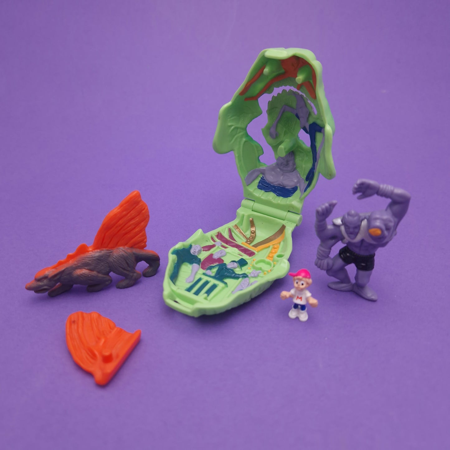 MIGHTY MAX ☆ Out Freaks FREAKO Horror Head Doom Zones Figure Playset ☆ Complete Vintage 90s
