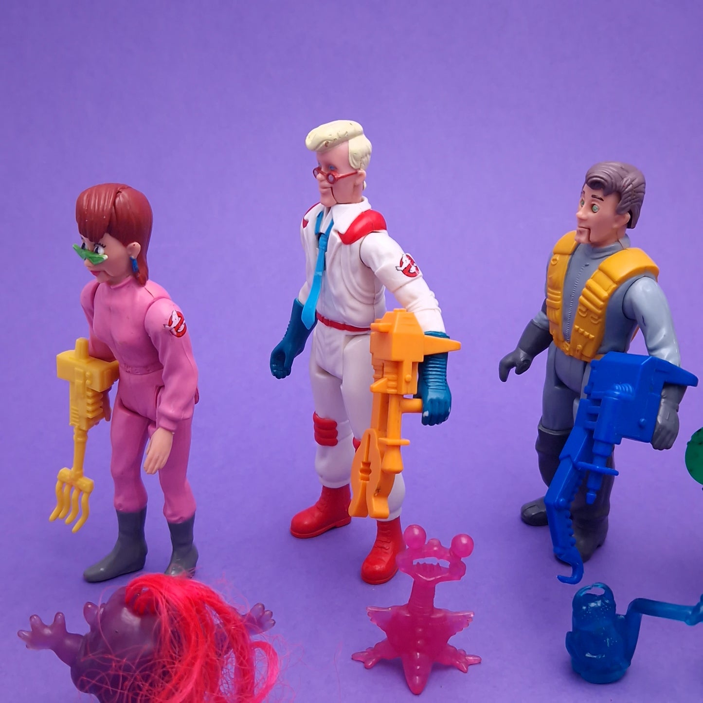 GHOSTBUSTERS ☆ FRIGHT FEATURES SET OF 5 Vintage Figure ☆ COMPLETE 80s Kenner