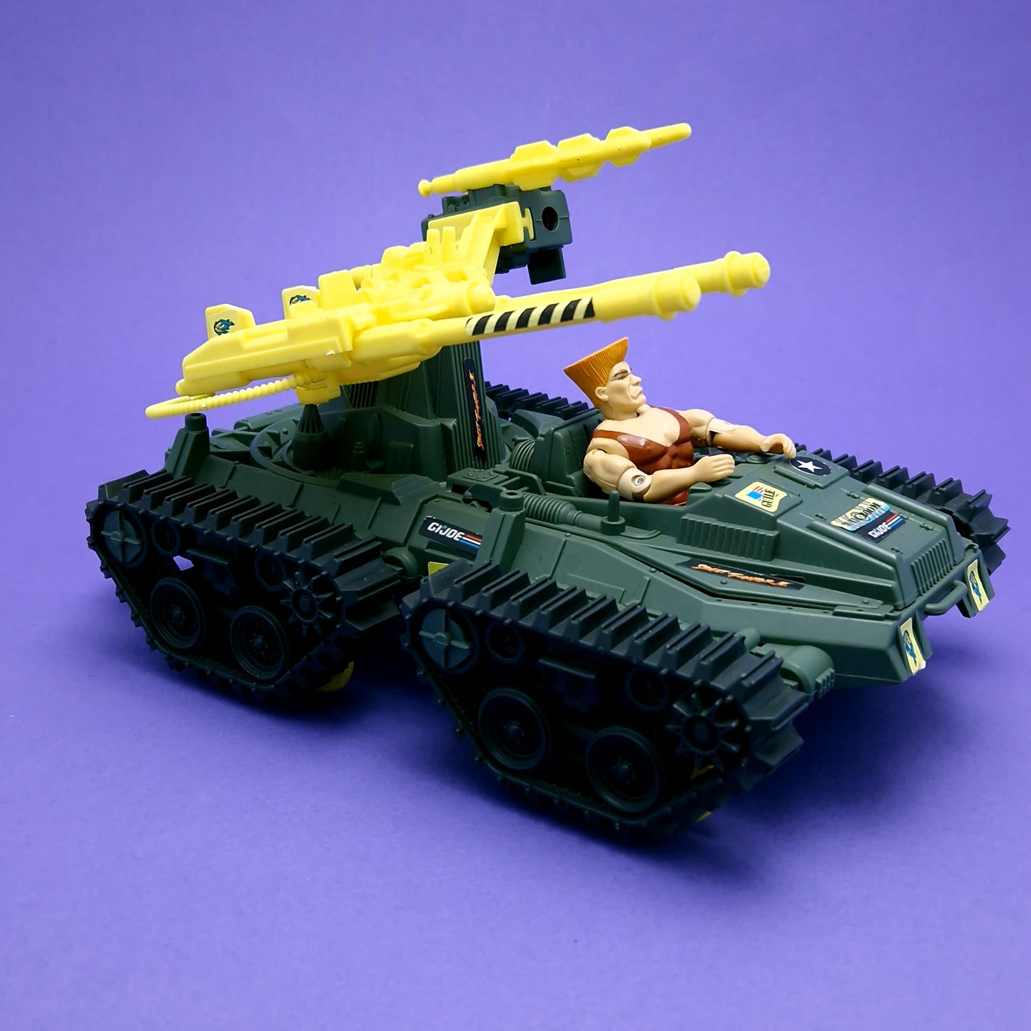 G.I.JOE ☆ STREET FIGHTER 2 GUILE SONIC BOOM Vehicle Figure ☆ Hasbro 1993