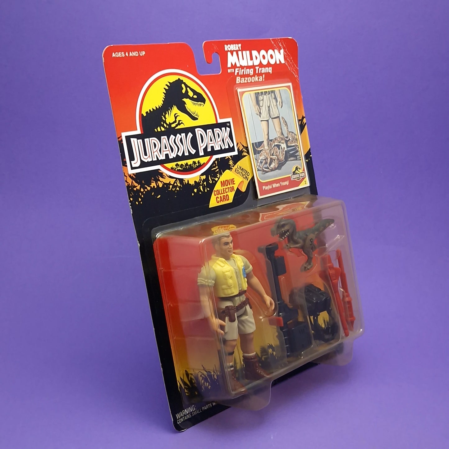 JURASSIC PARK ROBERT MULDOON Vintage Figure ☆ Sealed MOC World Carded