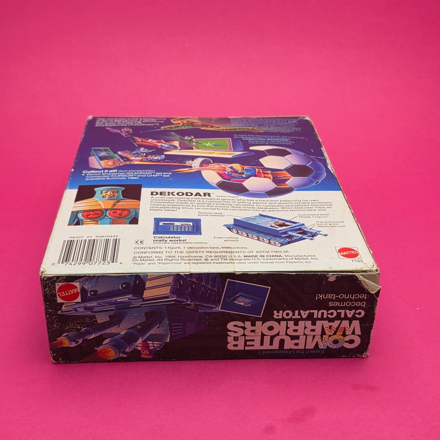 COMPUTER WARRIORS ☆ CALCULATOR Dekodar Figure Vehicle ☆ Sealed Boxed 80s Mattel
