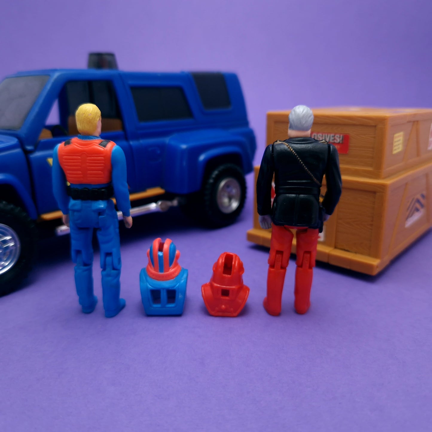 M.A.S.K ☆ LASER COMMAND MATT TRAKKER & MILES MAYHEM Vintage Figure Vehicle ☆ MASK Kenner 80s