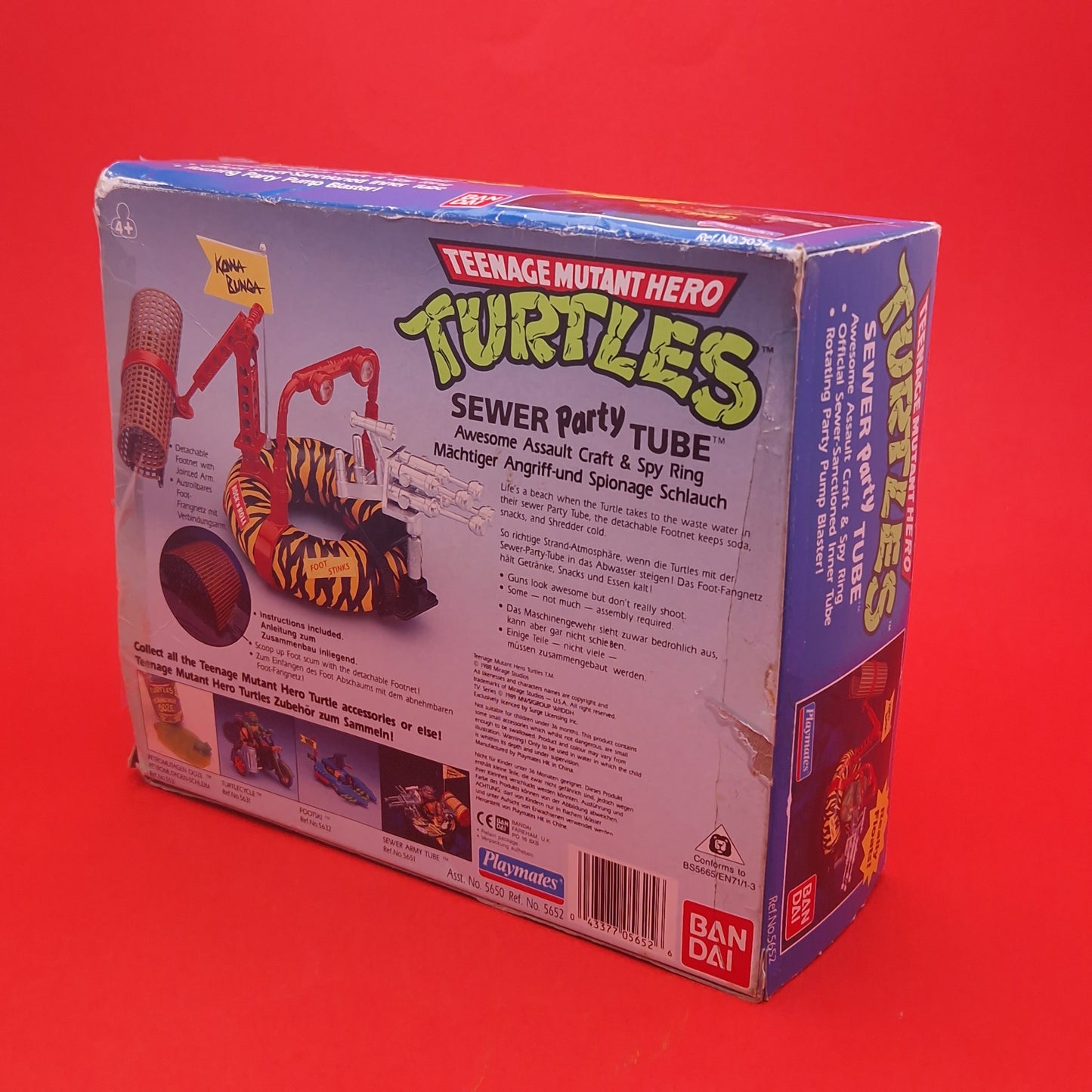 TEENAGE MUTANT NINJA TURTLES ☆ SEWER PARTY TUBE Vintage Action Figure ☆ Loose BOXED