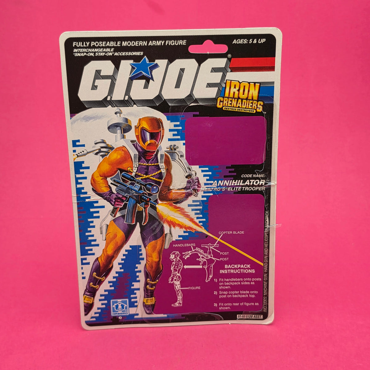 GI JOE ☆ ANNIHILATOR Action Figure Complete ☆ Action Force Hasbro 1989 Card