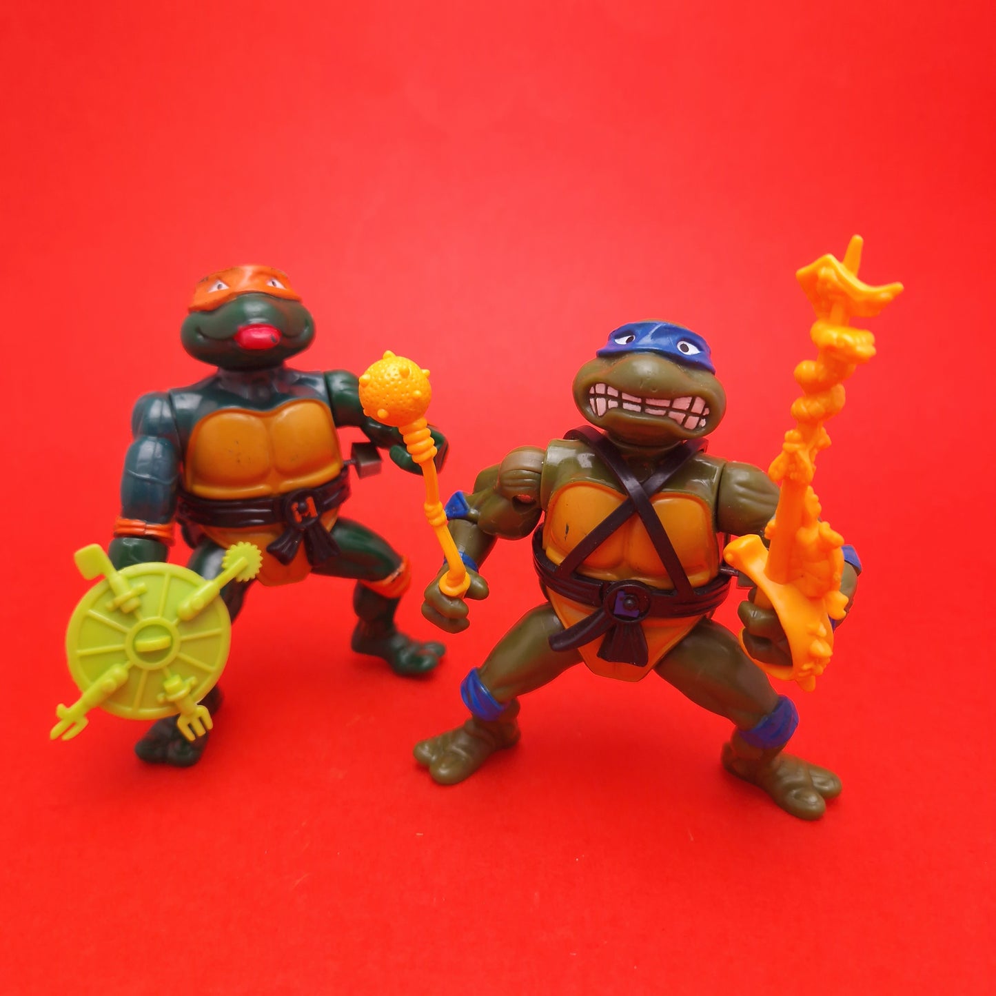 TEENAGE MUTANT NINJA TURTLES ☆ Wacky Action Sword Slicin' Leonardo Michaelangelo Vintage Figure ☆ 90s Loose