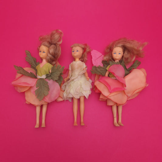 FLOWER FAIRIES ☆ Vintage BUNDLE 3x Dolls Figures ☆ Hornby 80s